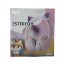 Fone Sem Fio Bluetooth Orelhas Gato Gatinho Led A-087
