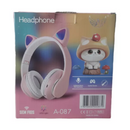Fone Sem Fio Bluetooth Orelhas Gato Gatinho Led A-087
