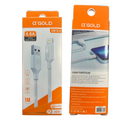 Cabo Lightning Para USB a'Gold 4.8A 1 Metro Nylon Trançado e Carregamento Rápido