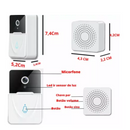 Campainha C/ Câmera Wifi S/ Fio Inteligente Interfone Branca