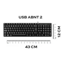 Teclado Multi Com Fio Tf100 Preto Português Brasil Cabo 1,2 Metros