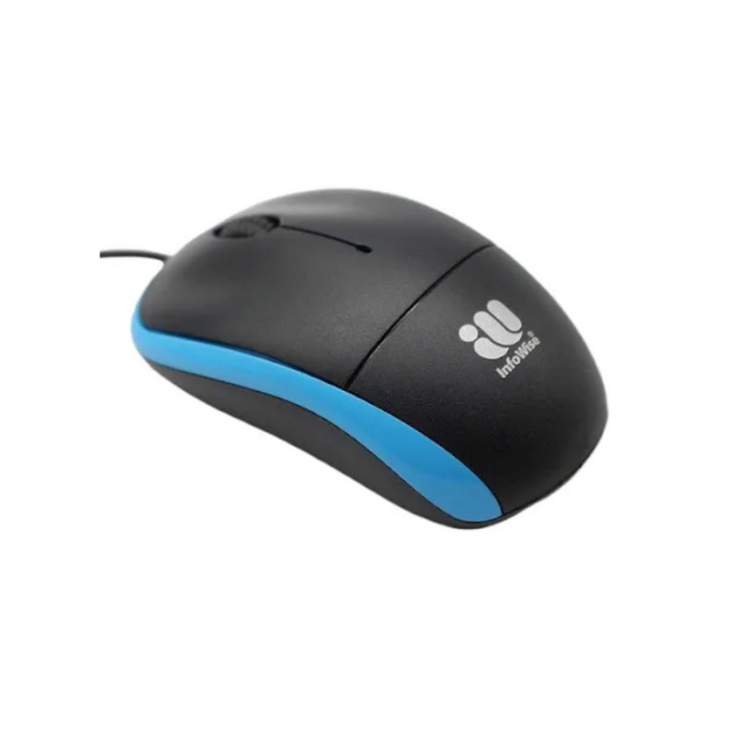 Mouse USB InfoWise – Conforto e Precisão para o Dia a Dia