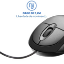 Mouse com Fio Multi MF100 – Simples, Confiável e Eficiente