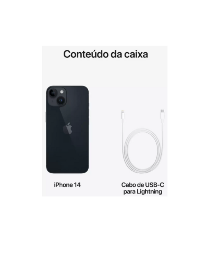 Apple iPhone 14 128GB Meia-noite 6,1” 12MP - iOS 5G